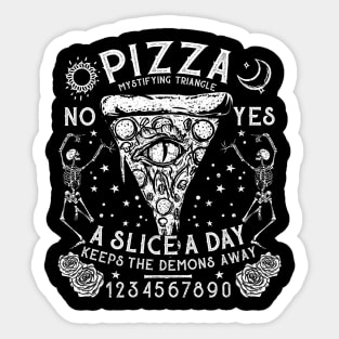 Pizza Mystifying Triangle - Gothic Ouija Witch Halloween Sticker